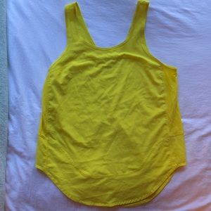 LuLu Lemon yellow split back tank!